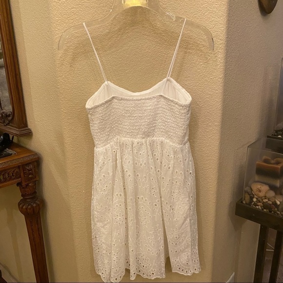 NWT~MUSTARD SEED White Eyelet Spaghetti Strap Summer Dress Size Small - Picture 5 of 10